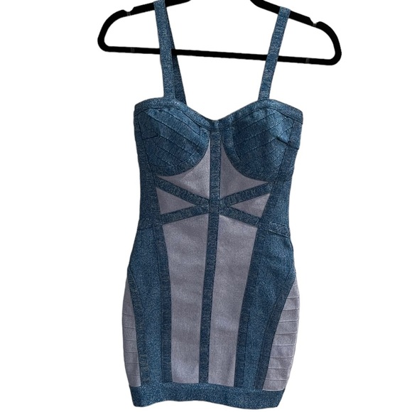 AKIRA - Denim Style Bandage Dress - Women’s Size S - Picture 2 of 7